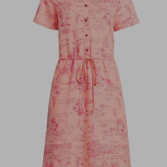 LANDS END SIZE XS 2 4 PEACH PINK DRESS VACATION BEACH ISLAND GUC - Picture 15 of 15